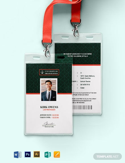 10+ Professional ID Card Templates - Illustrator, MS Word, Pages ...