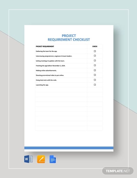 project-requirement-checklist-template