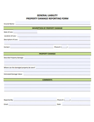 property damage reporting form template