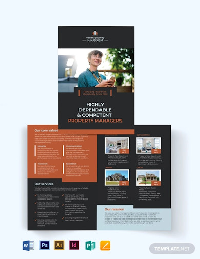property-management-maintenance-bi-fold-brochure-template