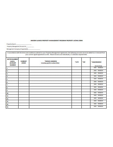 property management program listing in pdf