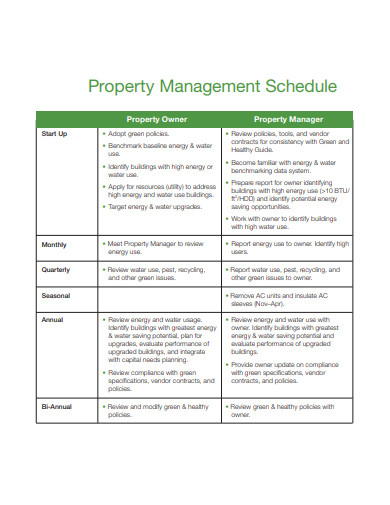 property-management-schedule