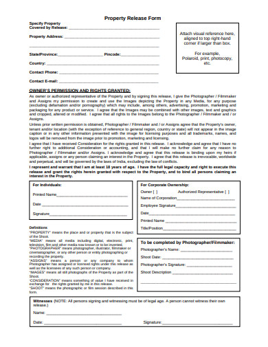 20+ Property Release Form Templates in PDF