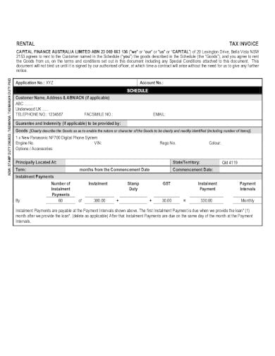 property rental tax invoice in pdf