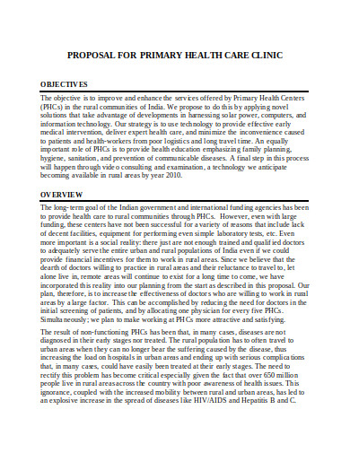 10+ Medical Clinic Proposal Templates - PDF, DOC