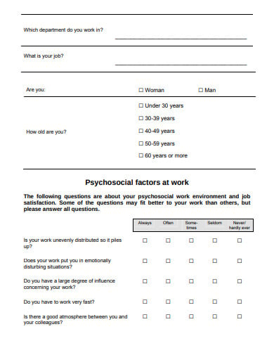 psychosocial-work-questionnaire-template