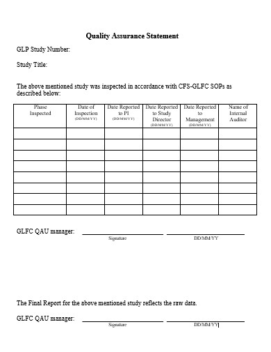 22 Assurance Statement Templates In Pdf Doc