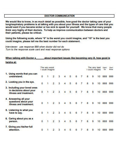quality-of-communication-questionnaire-template