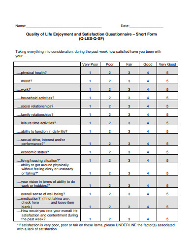 20+ Quality Questionnaire Templates in PDF | Microsoft Word | Free