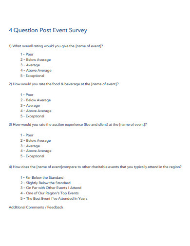 25  Event Feedback Survey Templates in PDF DOC 25  Event Feedback Survey Templates in PDF DOC
