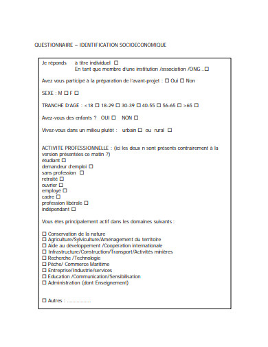 19+ Identification Questionnaire Templates in PDF | DOC