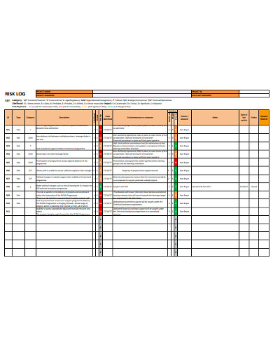 RAID Log Excel Template for Project Management