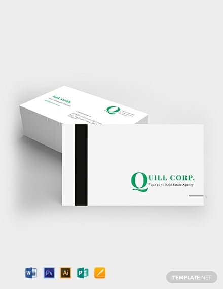 real estate agency business card template 440x570