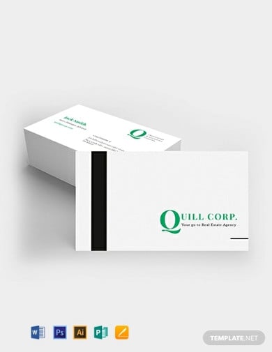 real estate agency business card template