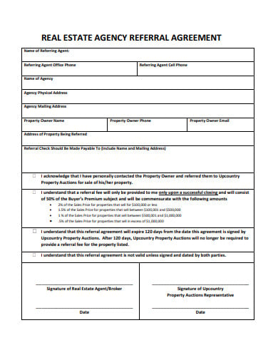 15 Free Real Estate Referral Agreement Templates In Pdf Doc 7911