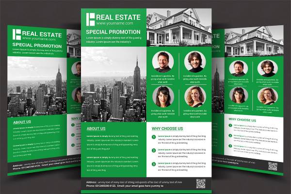 real estate broker flyer template