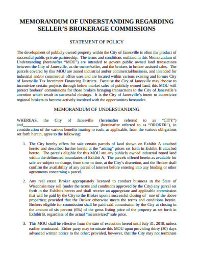 real estate commission statement in pdf