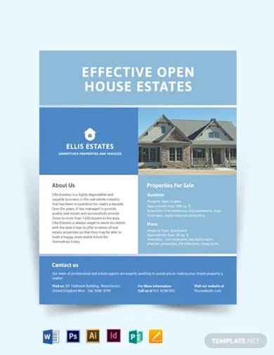 real estate community flyer template