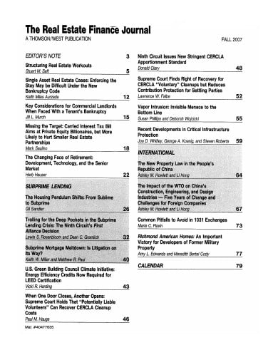 real estate finance journal template