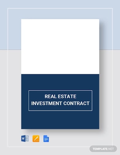 real estate investment contract template