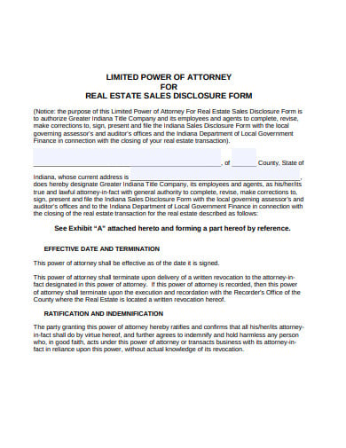 real estate power of attorney example