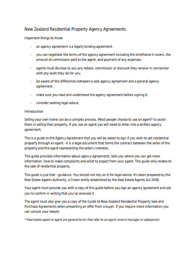 11+ FREE Real Estate Agent Agreement Templates in PDF