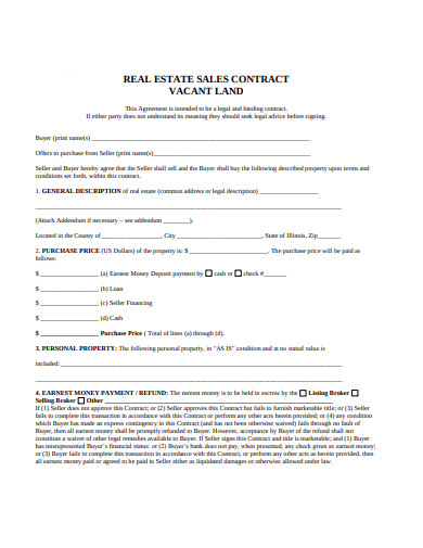 13+ FREE Real Estate Sales Contract Templates in Google Docs | Word ...