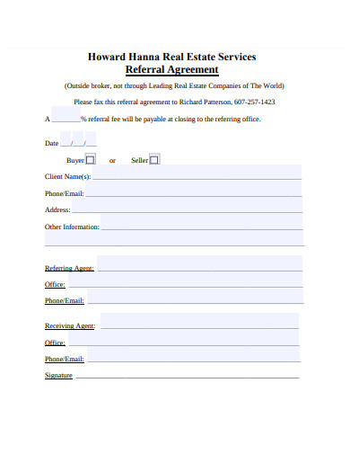 15 Free Real Estate Referral Agreement Templates In Pdf Doc 4282
