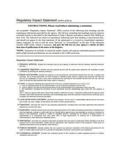 22 Impact Statement Templates In PDF DOC