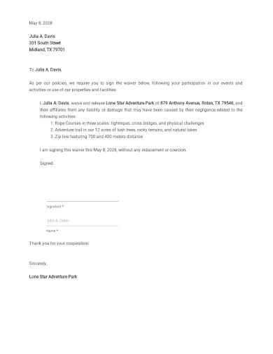 11+ Free Liability Letter Templates in PDF | Word | Google Docs