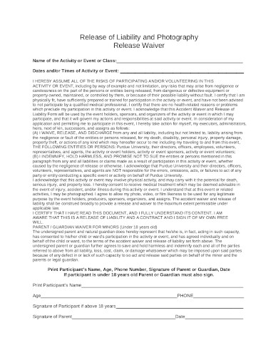release of liability form example in pdf