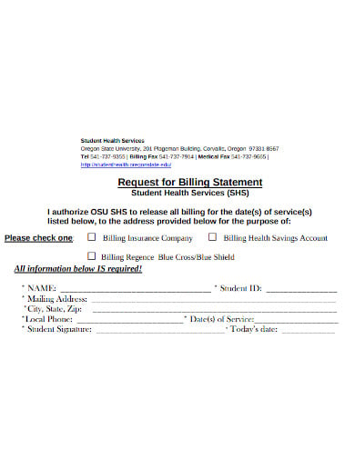 request-for-billing-statement