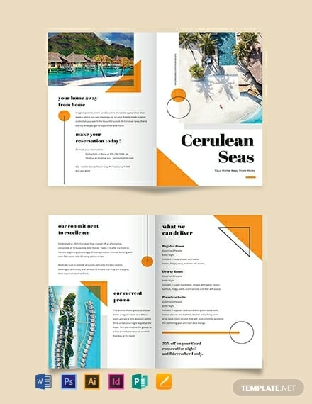 resort brochure template 440x570