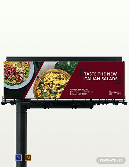 restaurant billboard template 440x570