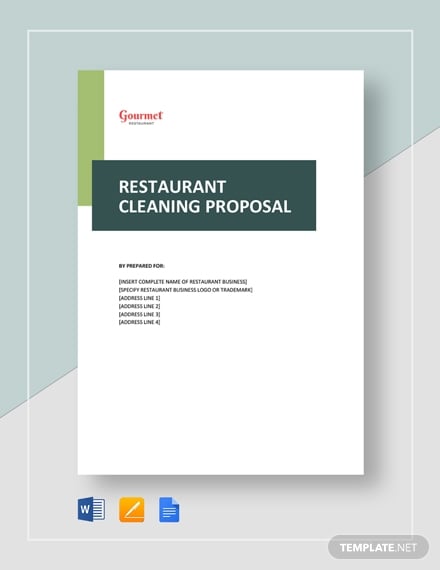 restaurant cleaning proposal