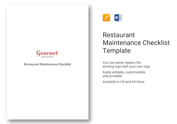 restaurant-maintenance-checklist-template