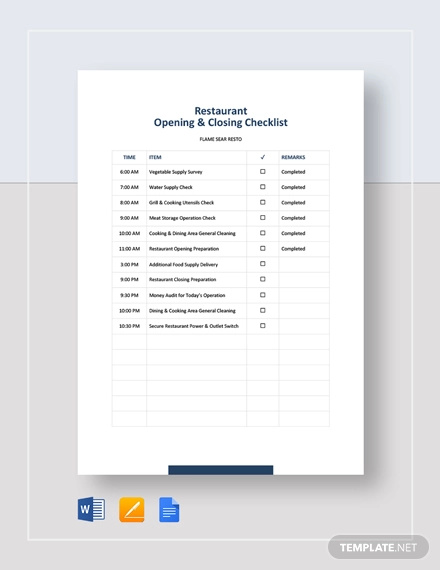 13+ Closing Checklist Templates - PDF, PSD, Google Docs, Word