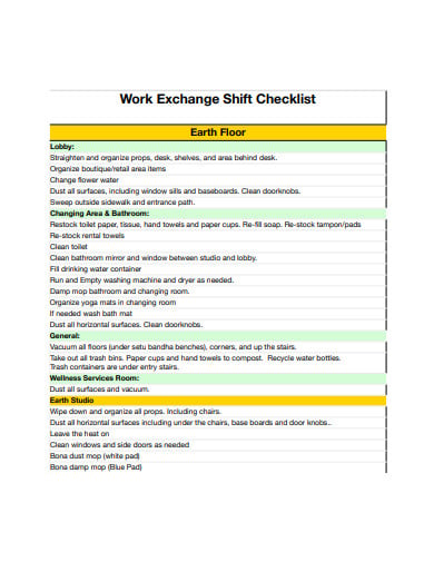 retail-cleaning-shift-checklist-template