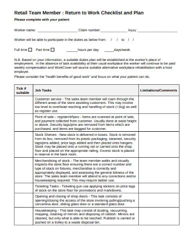10  Retail Store Checklist Templates in PDF Word