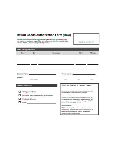 return-goods-authorization-form-template