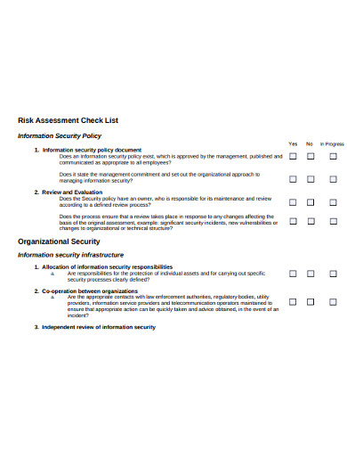 Free 6 Security Assessment Checklist Templates In Pdf 8977