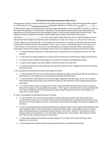 seo contract agreement template