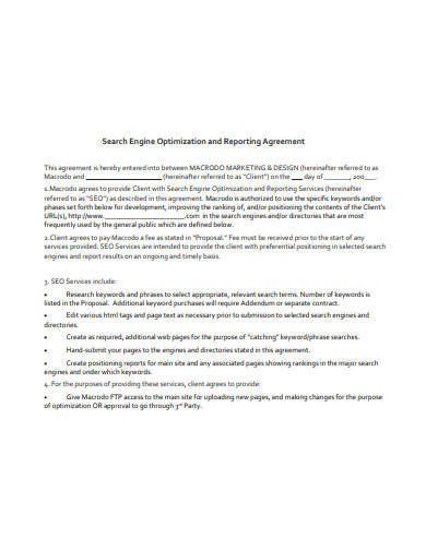 seo services agreement in pdf