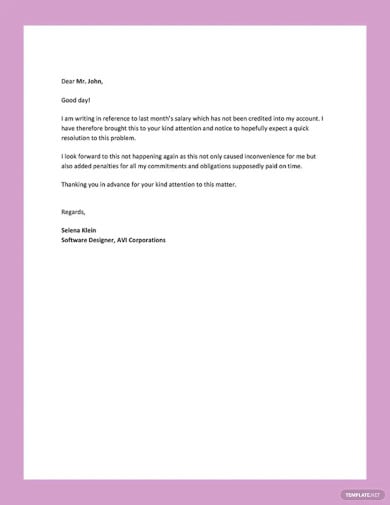 salary request letter template