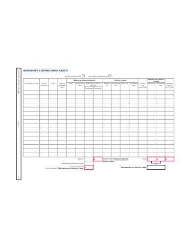 13 Depreciation Worksheet Templates Docs Word Pages Xls Pdf 3889