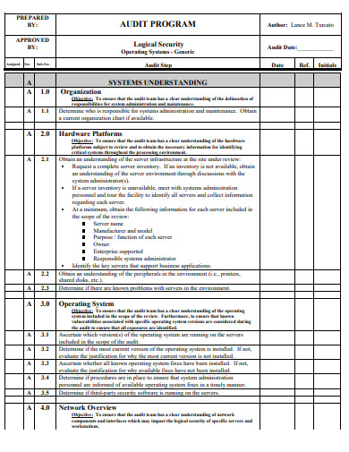 11 Audit Program Templates In PDF DOC