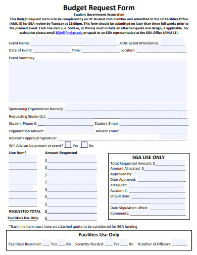 20+ Budget Request Form Templates in PDF | DOC