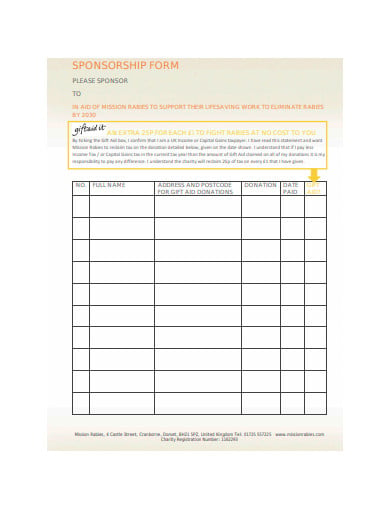 sample-charity-sponsorship-form-template