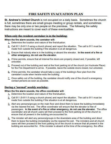 sample-church-evacuation-plan-template