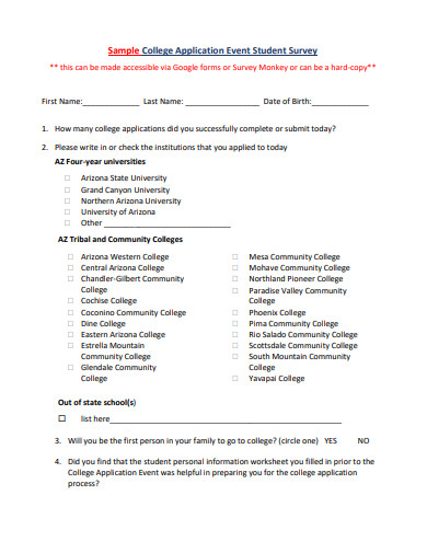 sample-college-application-event-student-survey